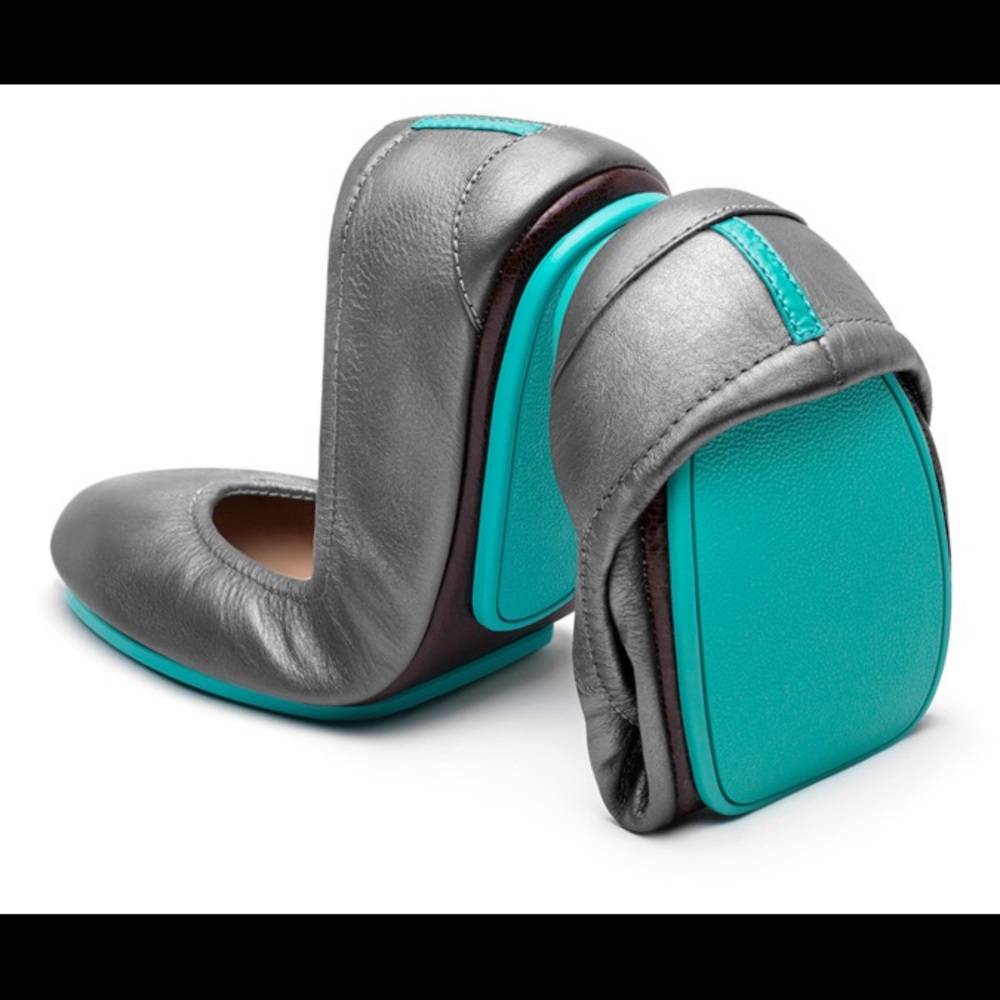 Tieks Metallic Pewter Silver Size 8
